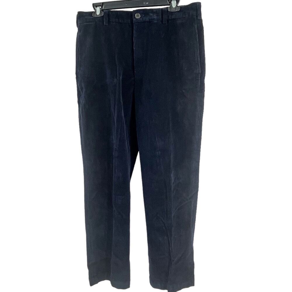 Brooks Brothers Corduroy Pants Mens 35X30 Blue Cotton Flat Front